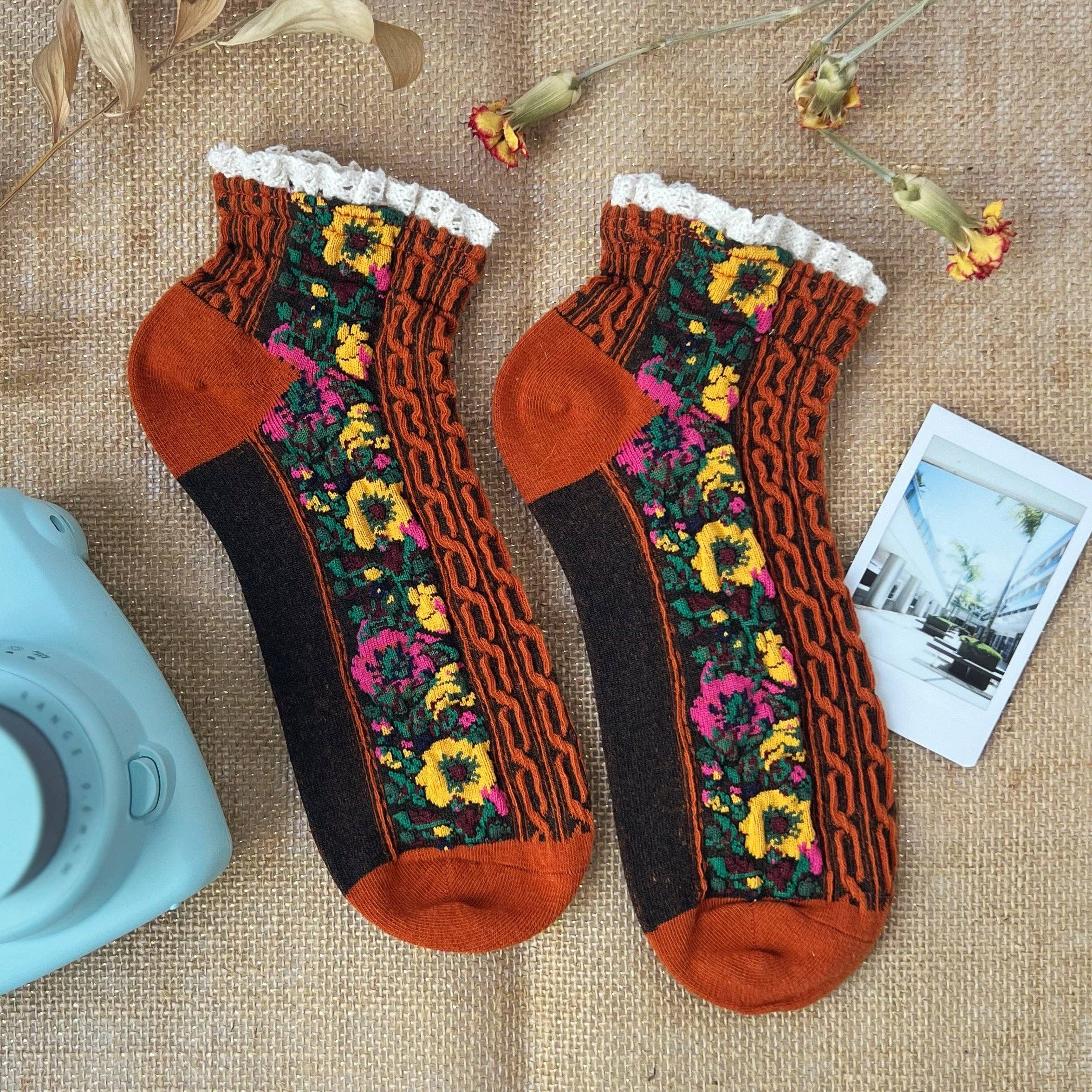 Audrey Vintage Ankle Socks