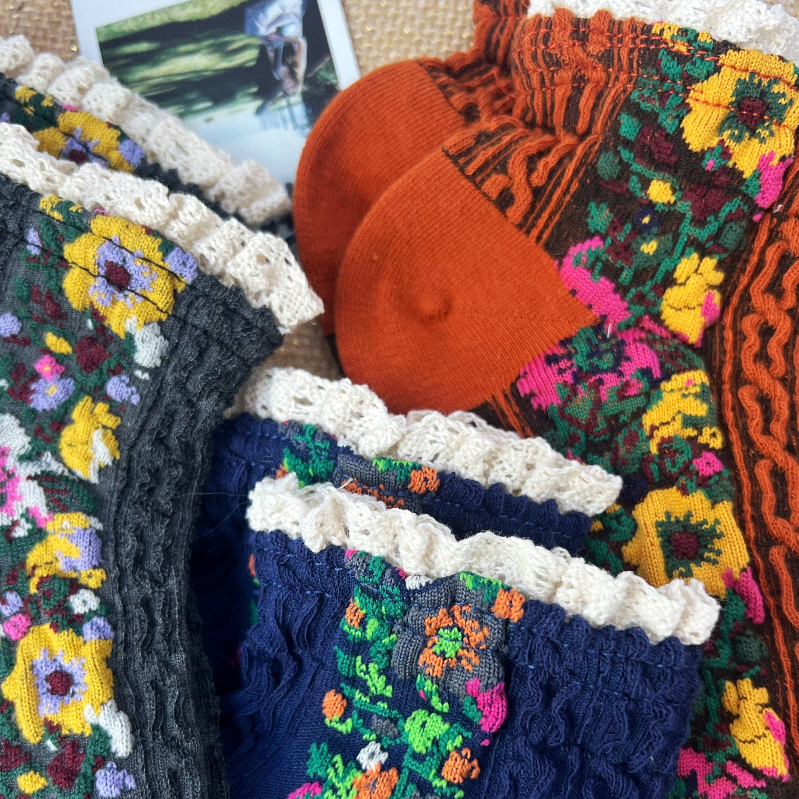 Audrey Vintage Ankle Socks