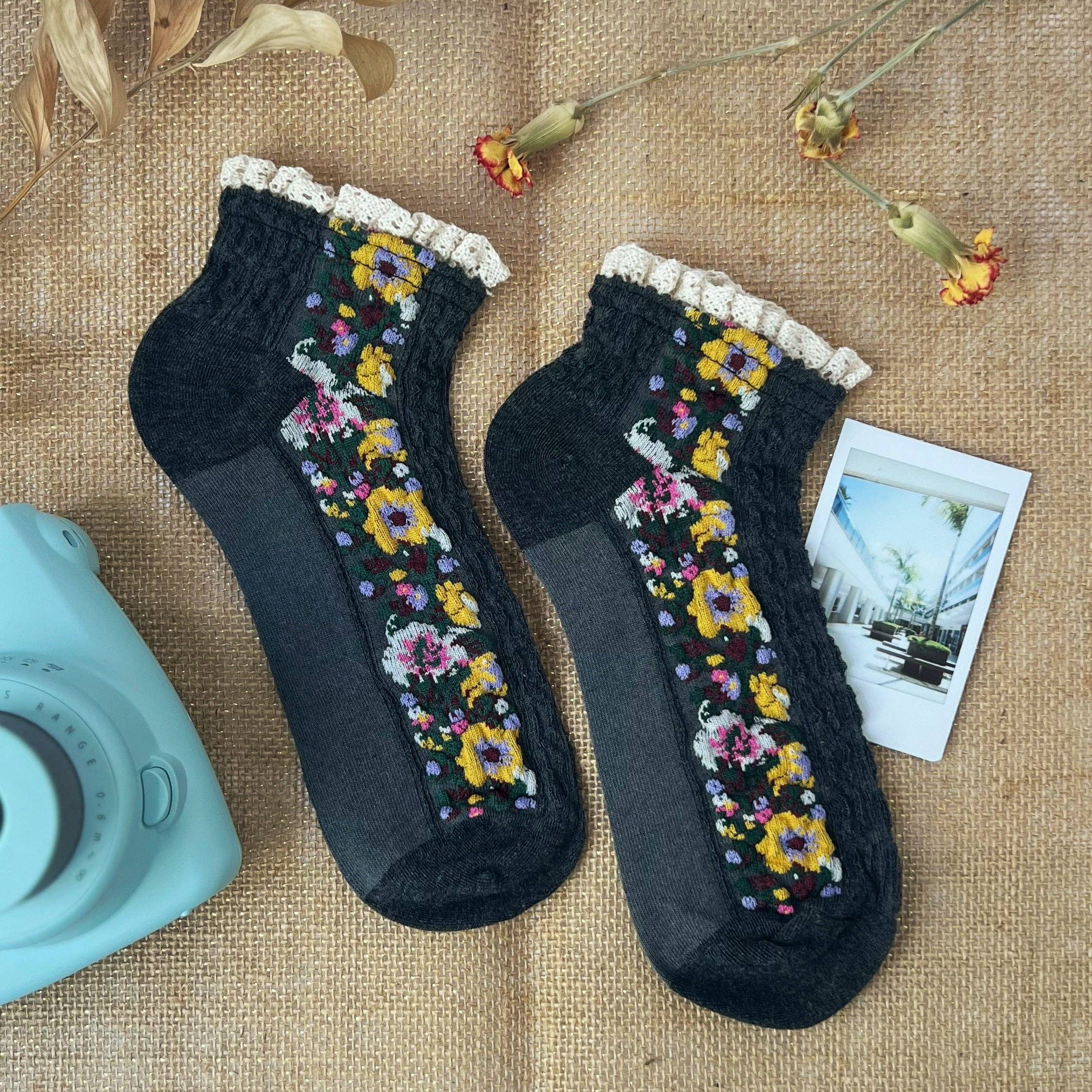 Audrey Vintage Ankle Socks