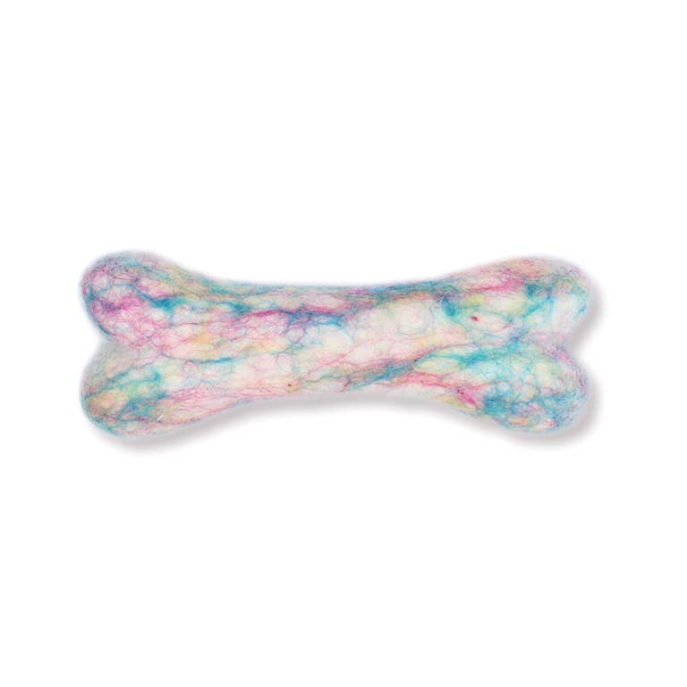 Eco Wool Dog Bones/Toys - Polka Dot • Tie-Dyed (Fair Trade)