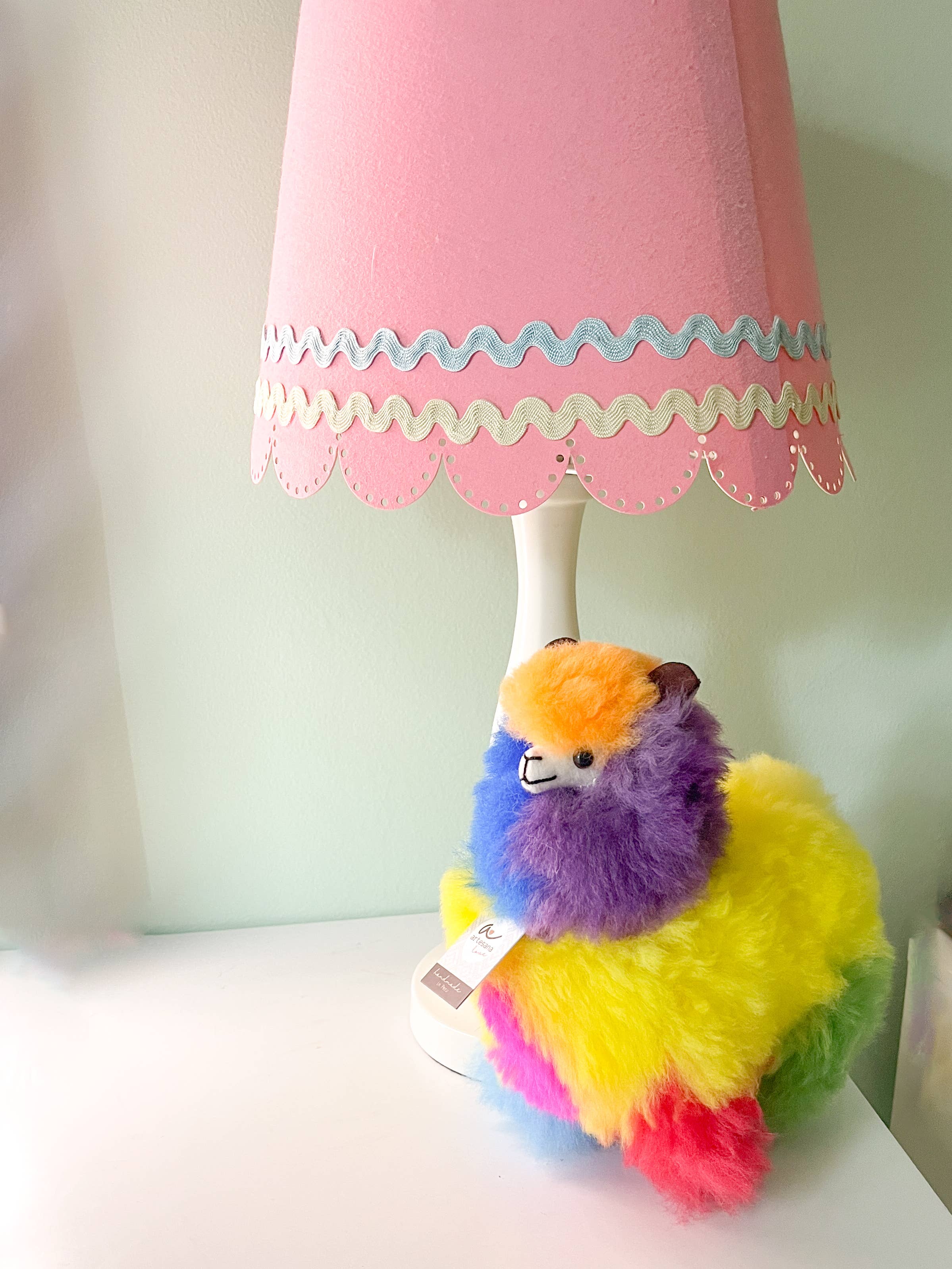 8" Rainbow Paka Stuffed Llama Toy Alpaca