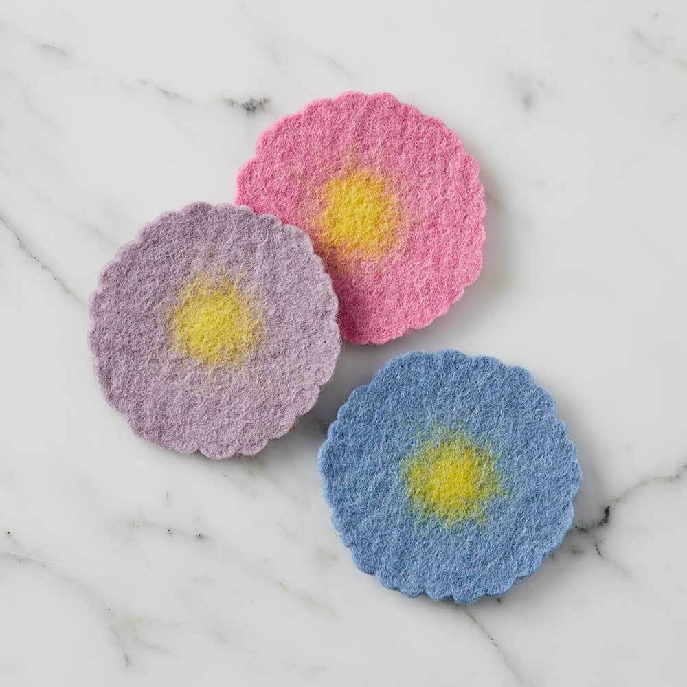 Blossom Felt Scrubbers - Set of 3