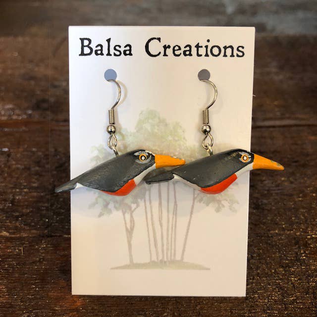 American Robin Balsa Earrings