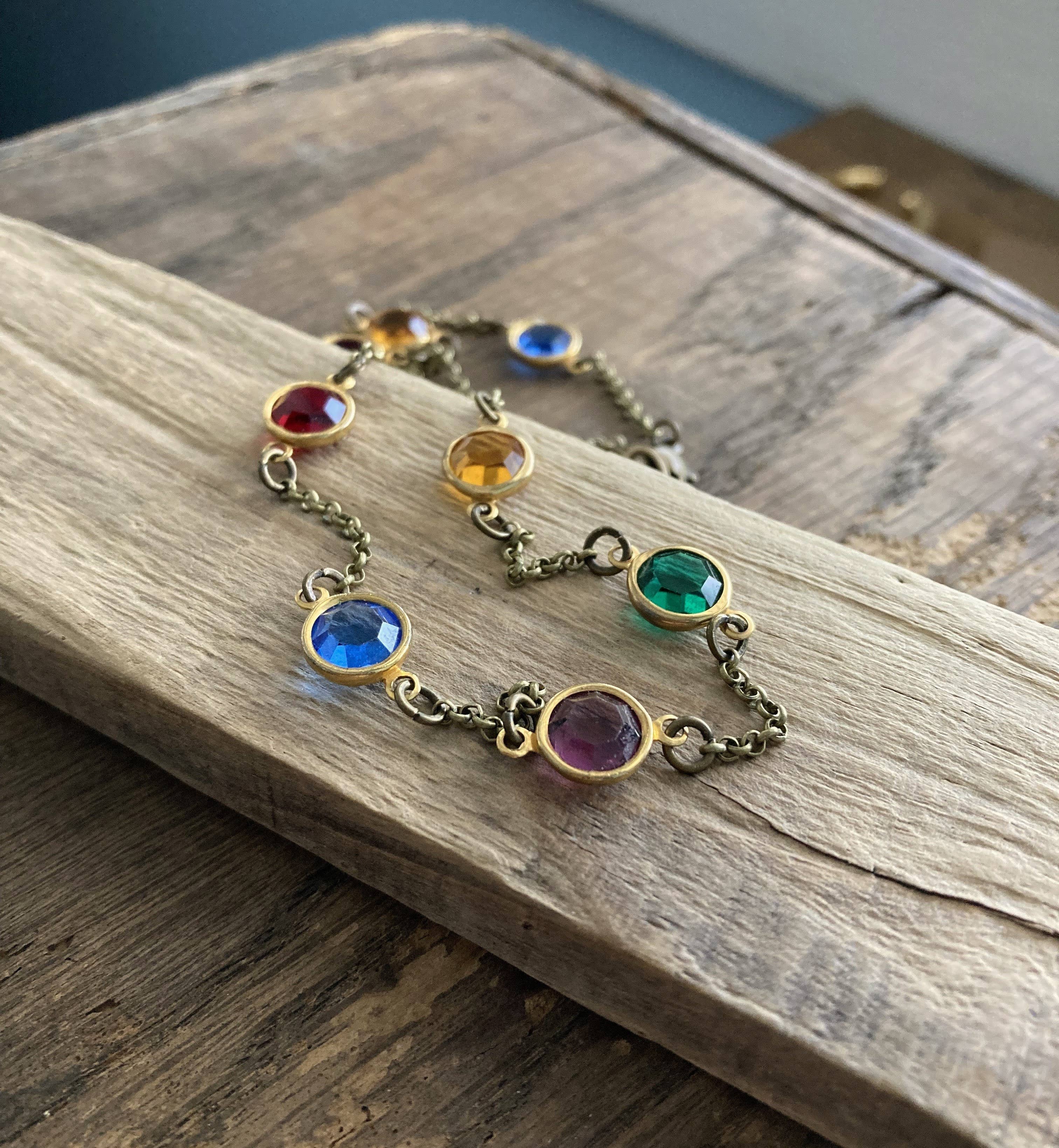 Crystal Multi Color Bead Layering Necklace