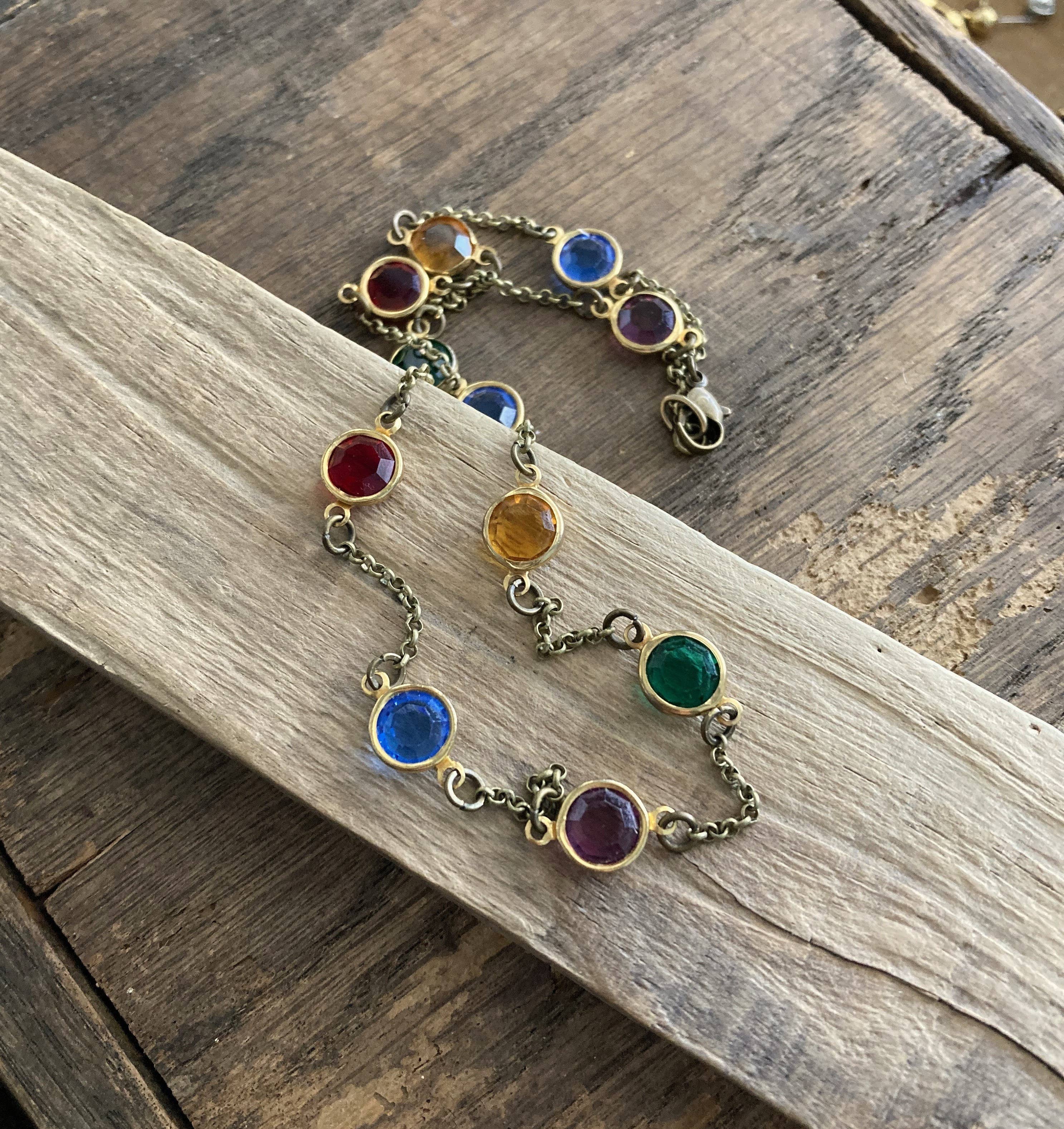 Crystal Multi Color Bead Layering Necklace