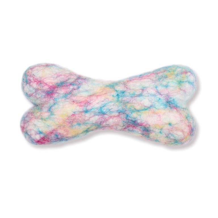 Eco Wool Dog Bones/Toys - Polka Dot • Tie-Dyed (Fair Trade)