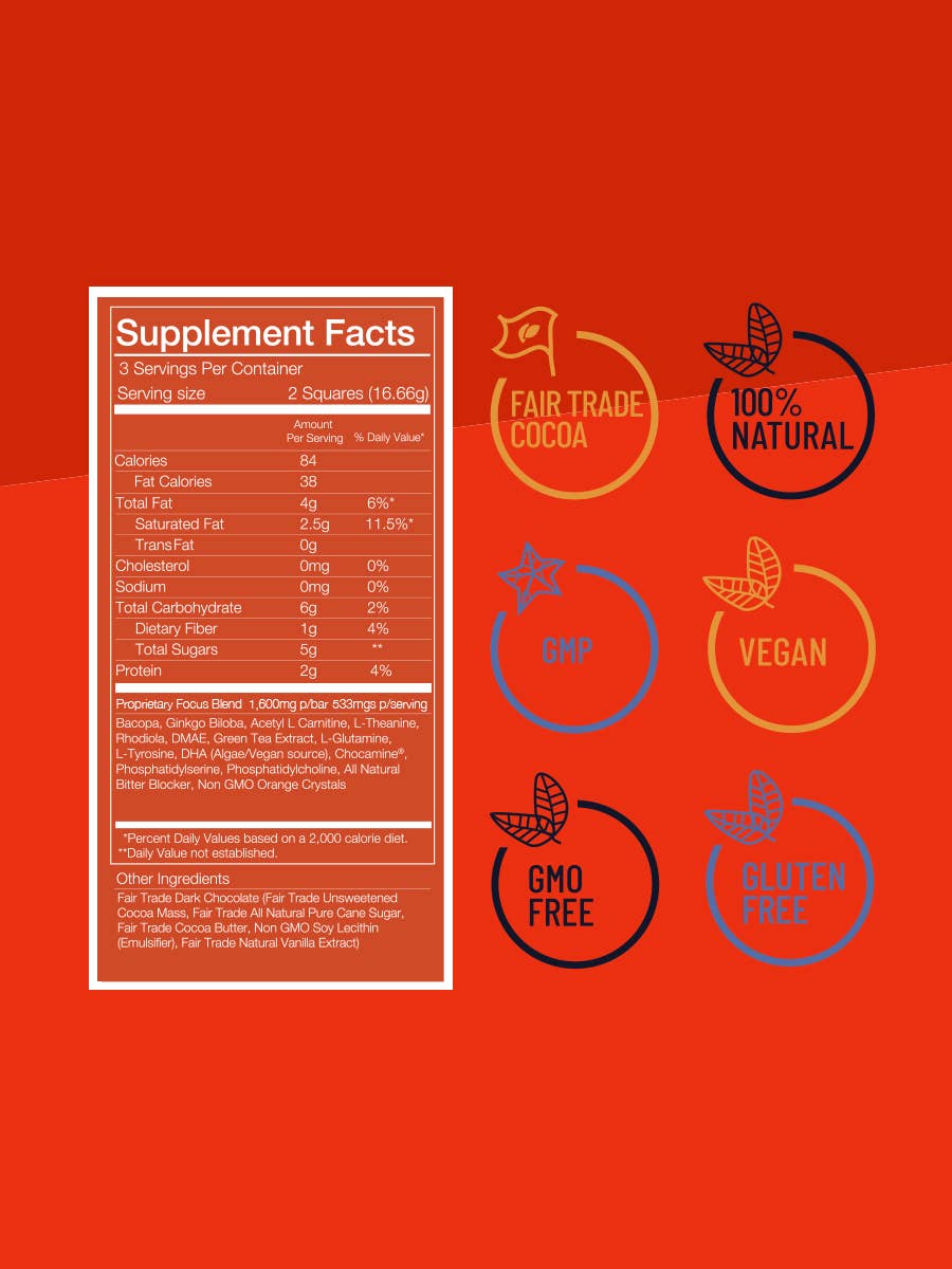 Brainy Chocolate - Focus Formula - Zesty Orange