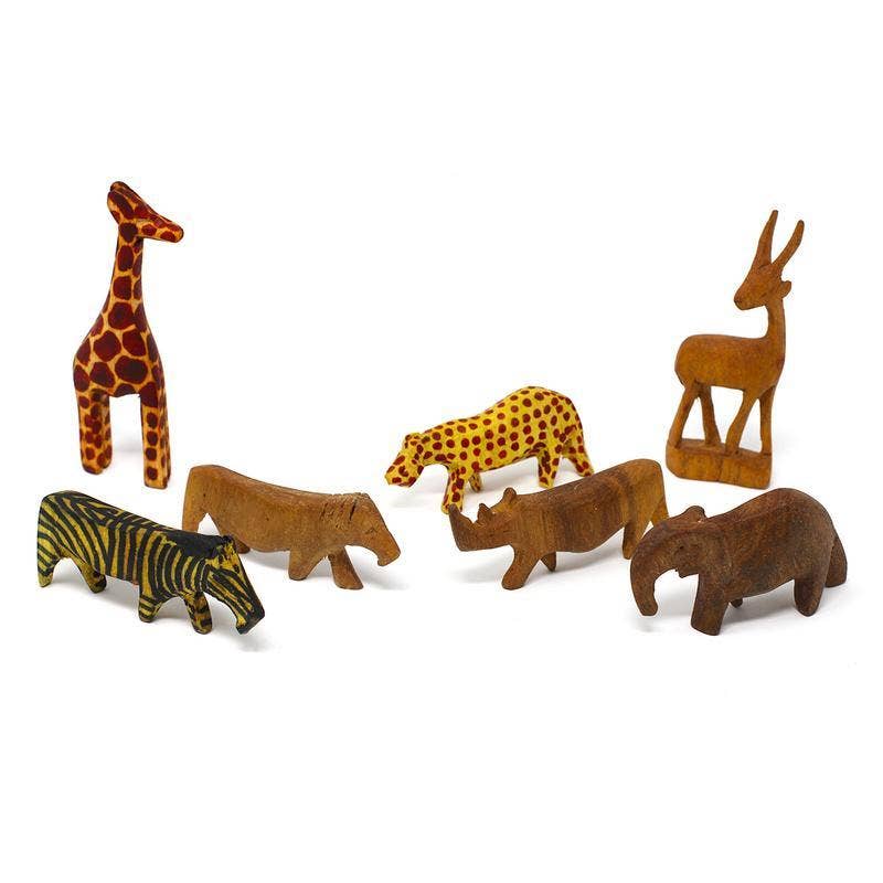 Wood Safari Animals - Set of 7