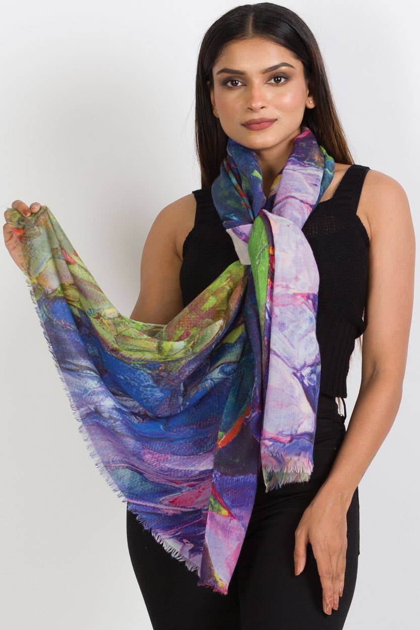 Leela Lotus Wool Shawl
