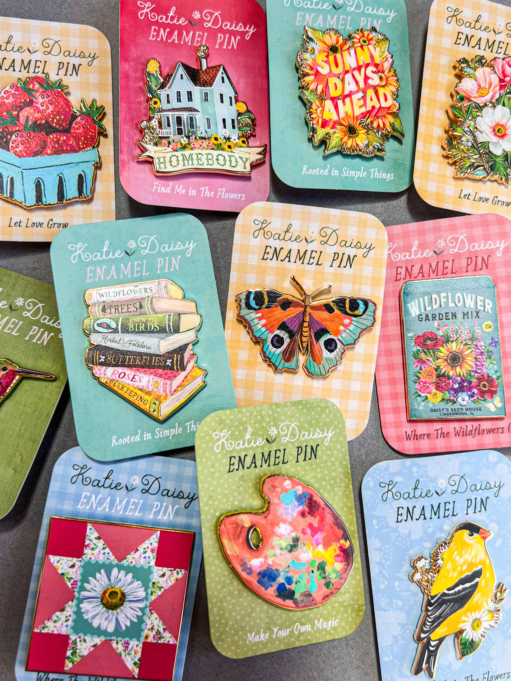 Goldfinch Enamel Pin by Katie Daisy