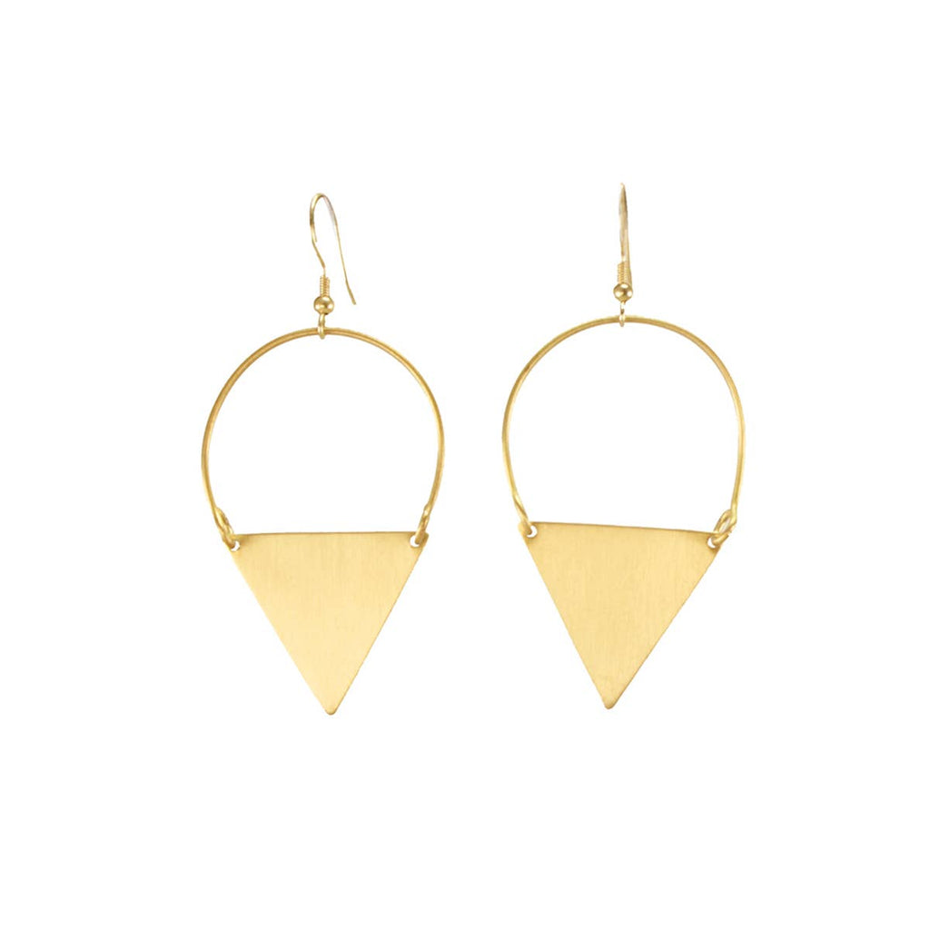 Peaked Sphere Earrings - Gold