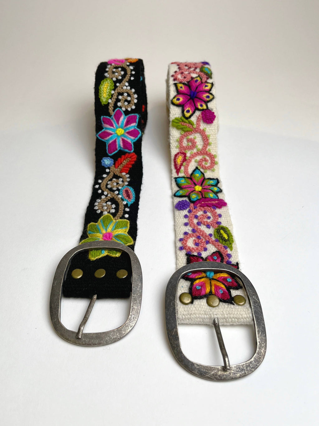 Andean Blossom Wide Embroidered Belt