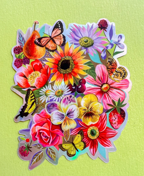 Holographic Bouquet Sticker