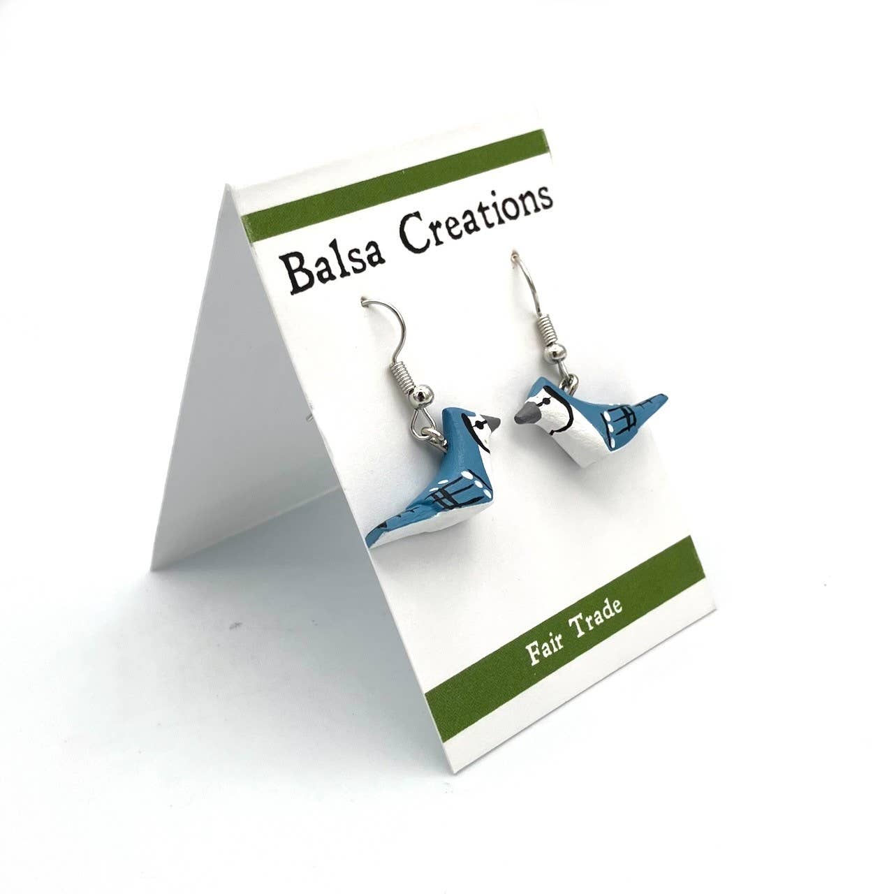 Blue Jay Balsa Earrings
