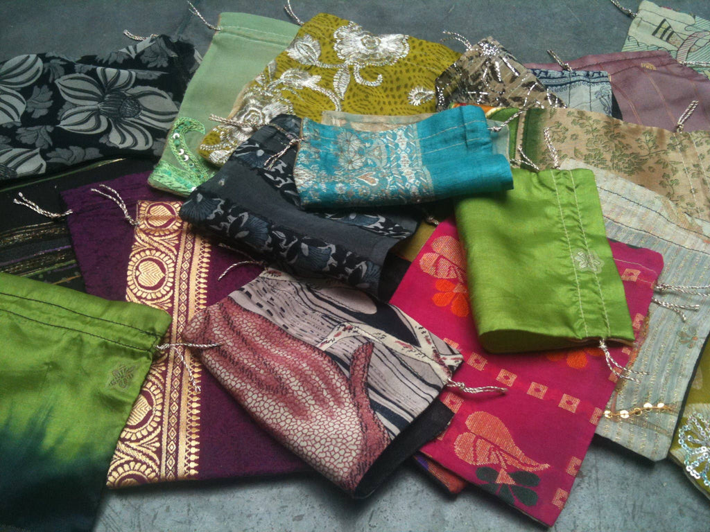Upcycled Sari Gift Bags (3 Sizes)