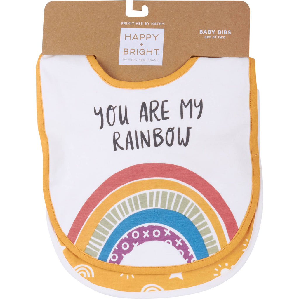You Are My Rainbow Bib Set