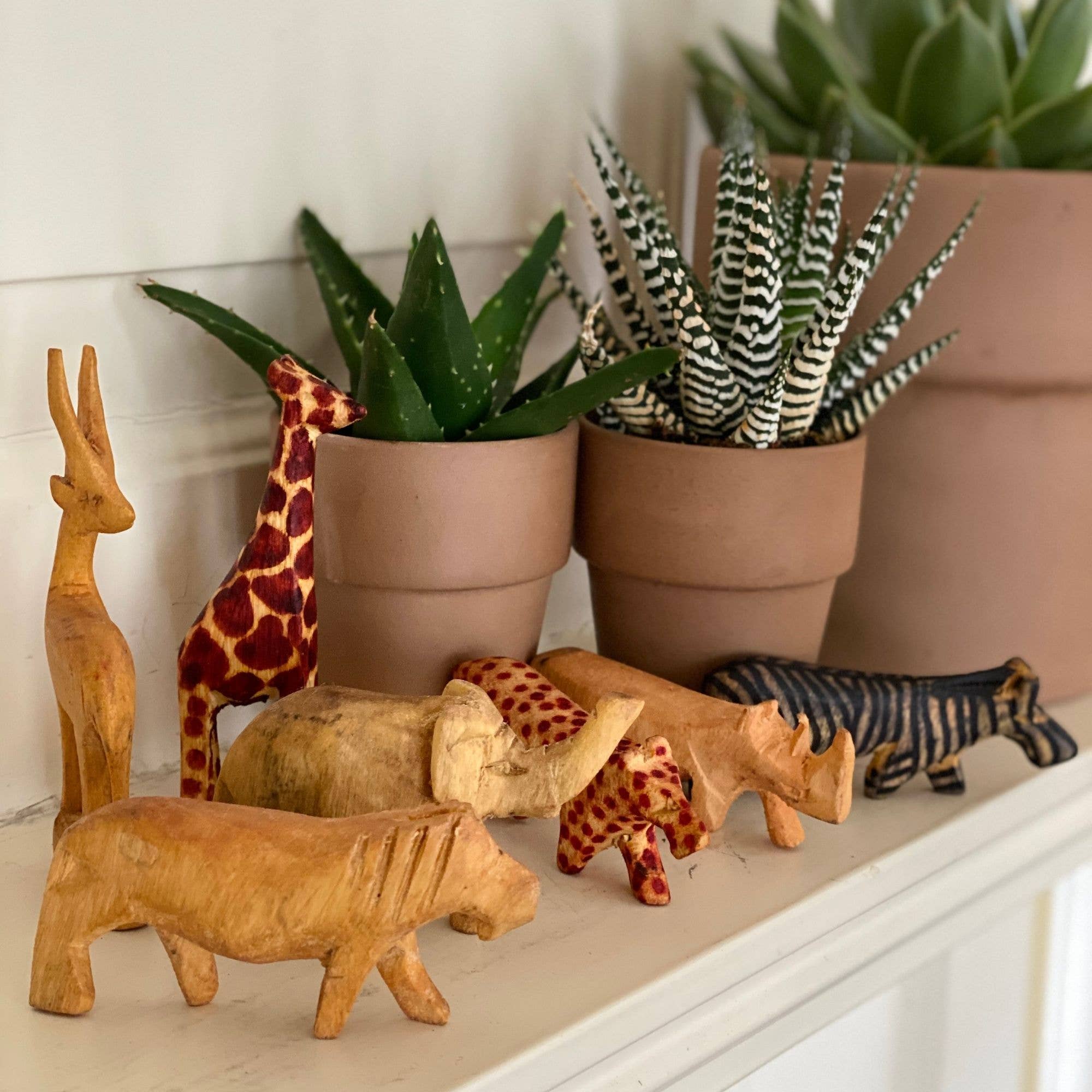 Wood Safari Animals - Set of 7