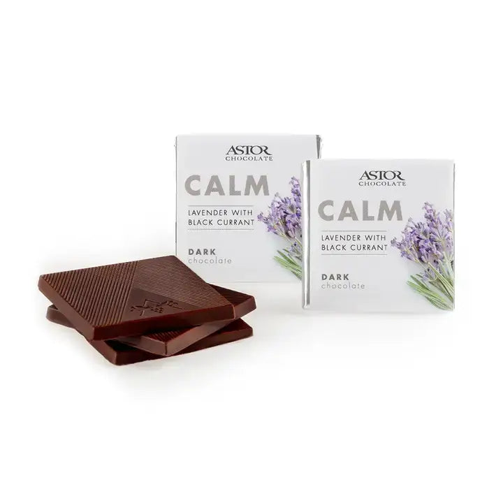 Calm Herbal Lavender Black Currant 54% Dark Chocolate 18pc