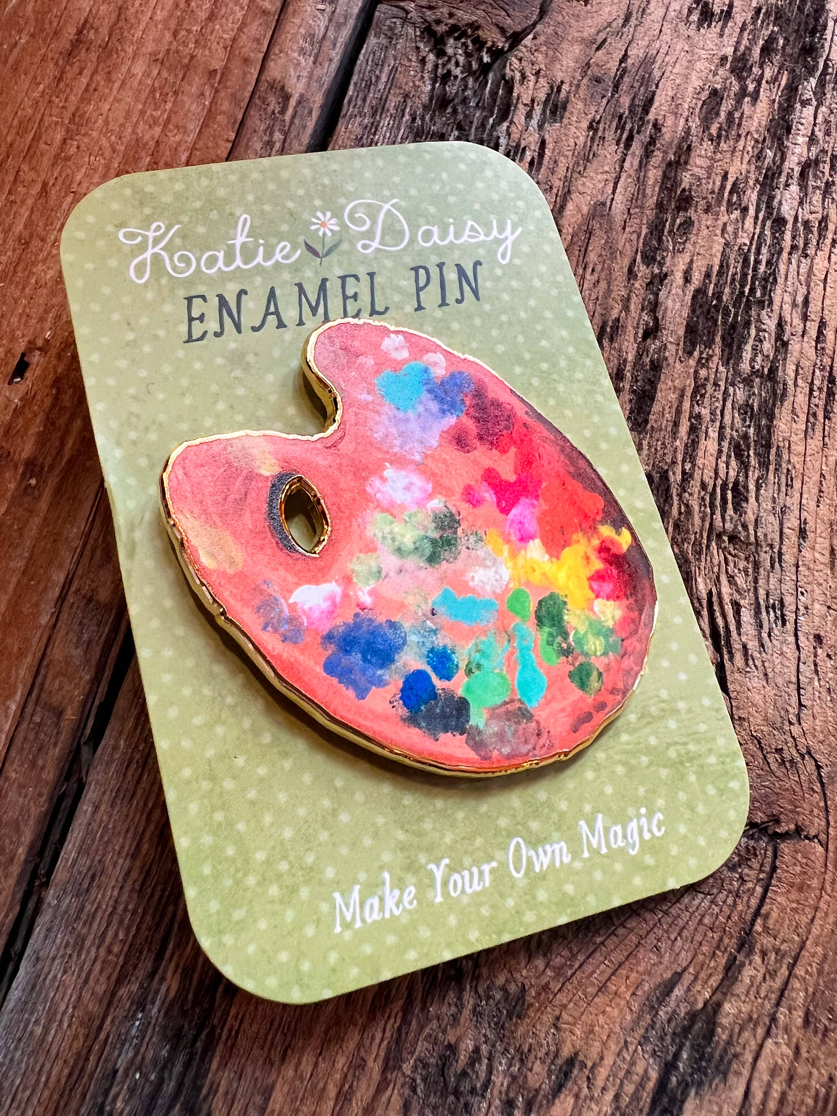 Artist Palette Enamel Pin by Katie Daisy