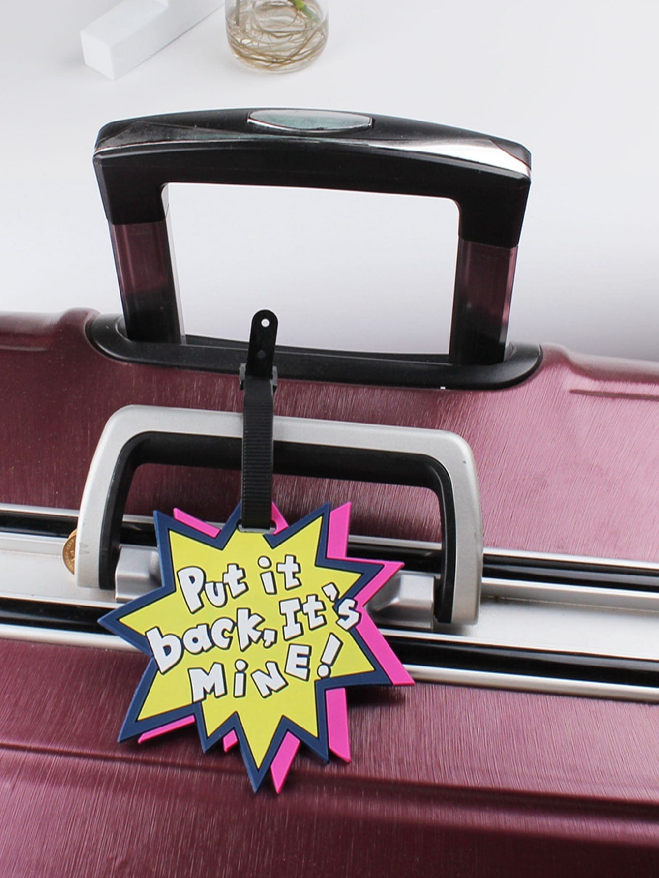 Multi color Put it back luggage tag