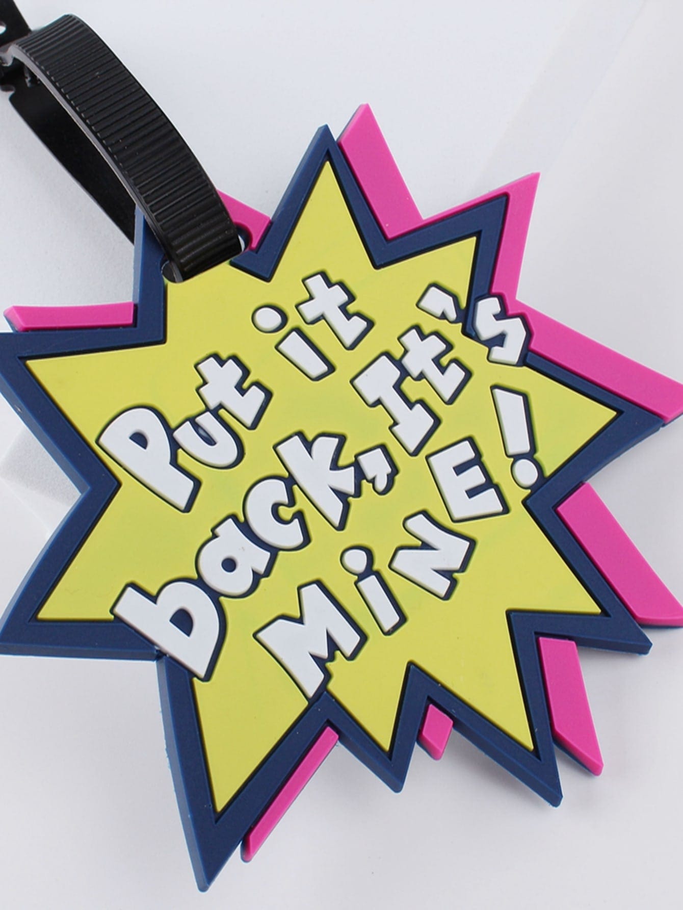 Multi color Put it back luggage tag