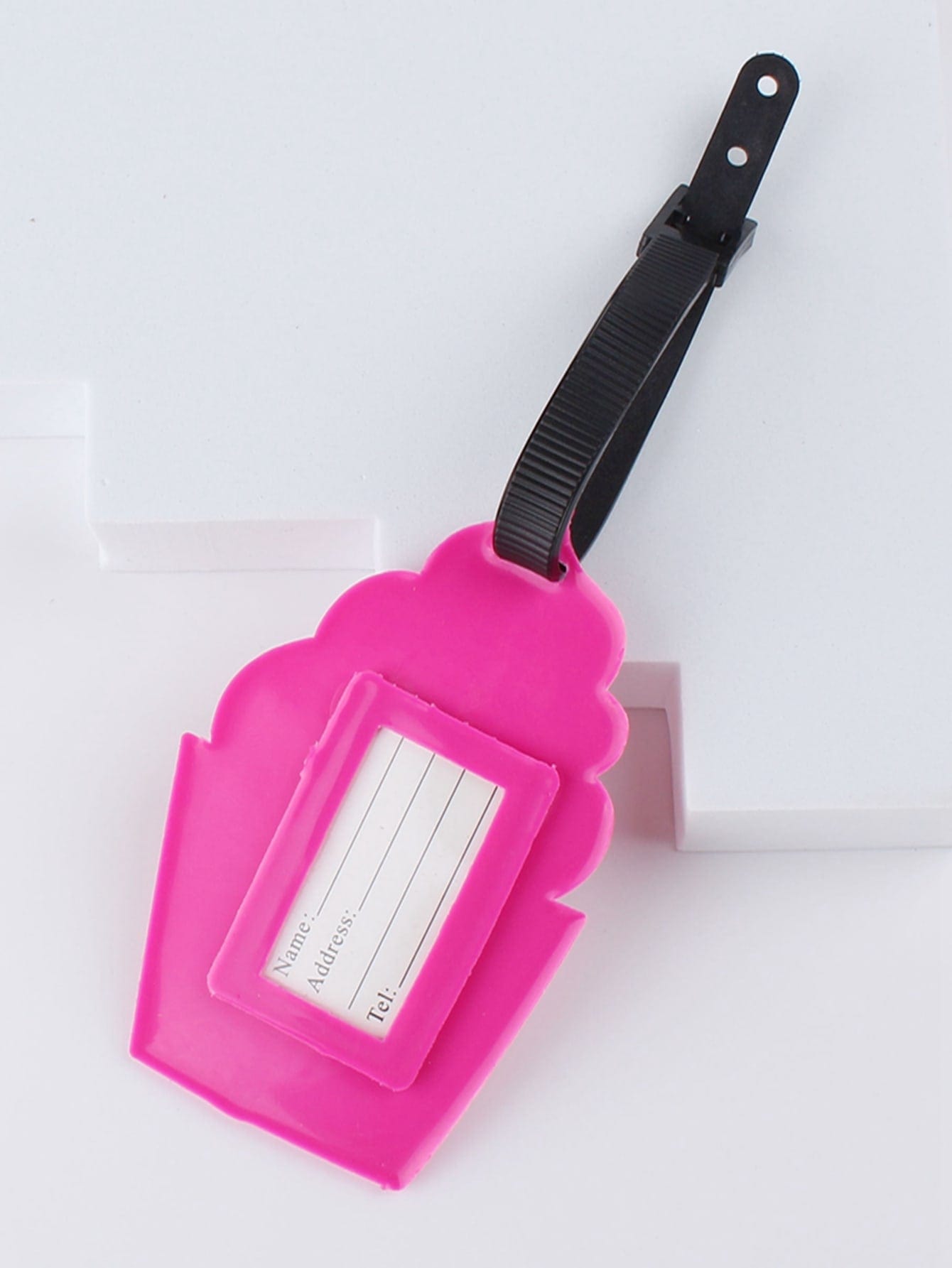Pink vacation calories luggage tag