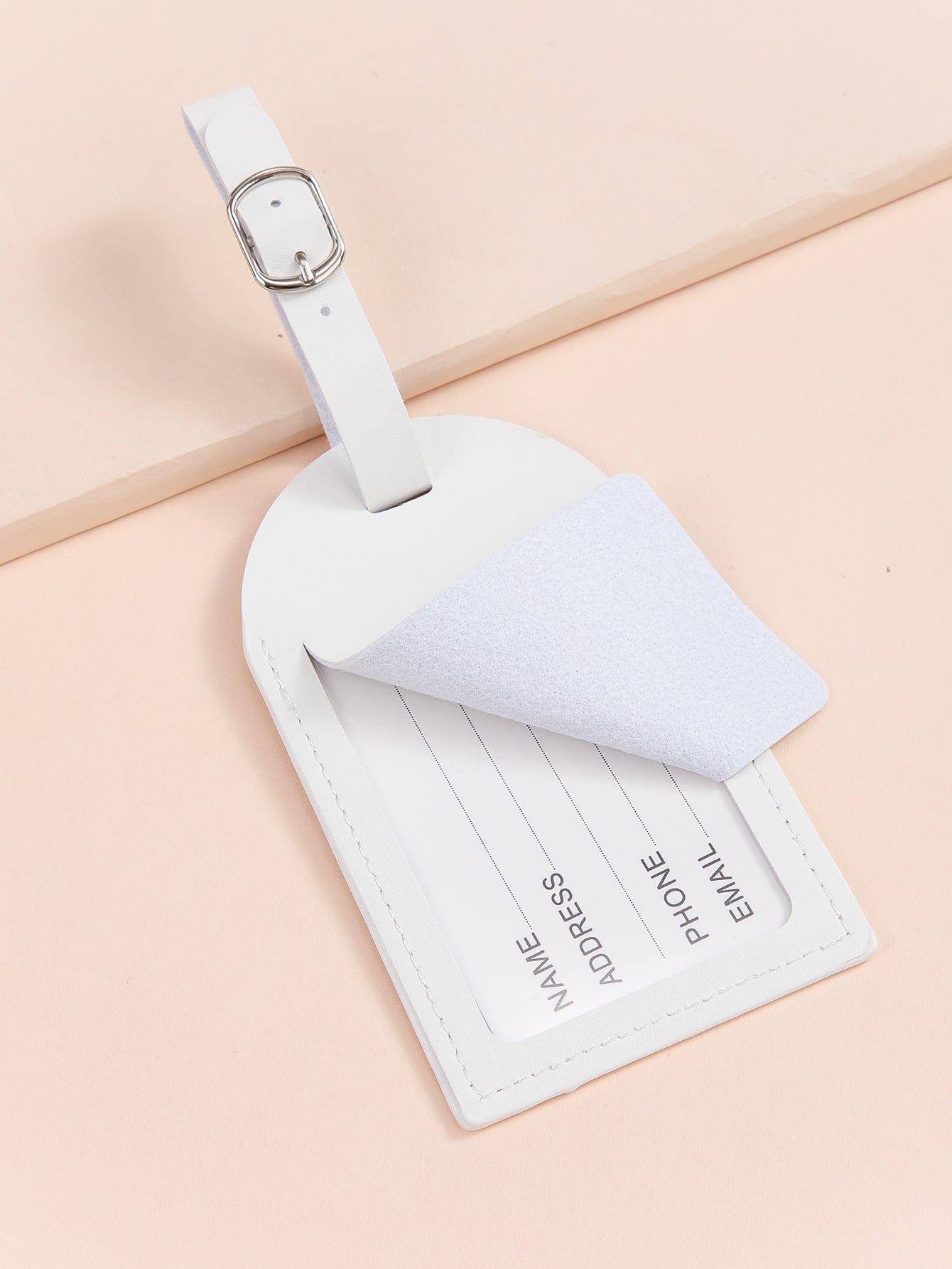White Never Stop Exploring: Luggage Tag
