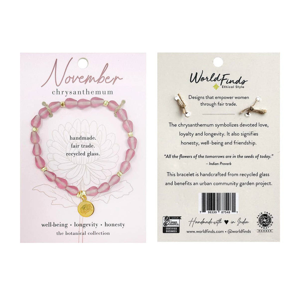 November • Birth Flower Bracelet