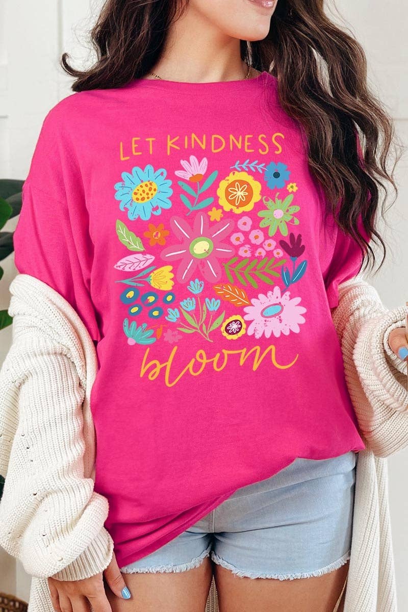 Let Kindness Bloom Floral Graphic Heavy Cotton Tee
