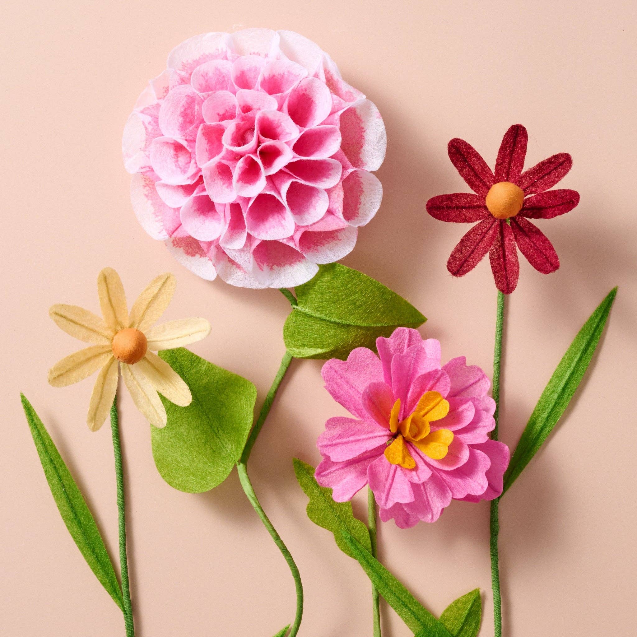Silk Paper Cosmo Flowers - Pink