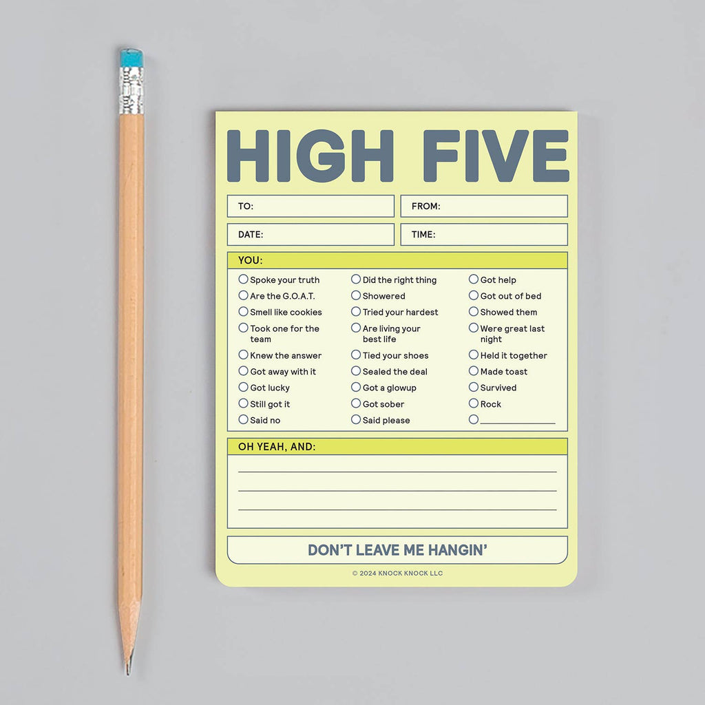 High Five Nifty Note Pad (Pastel Version)