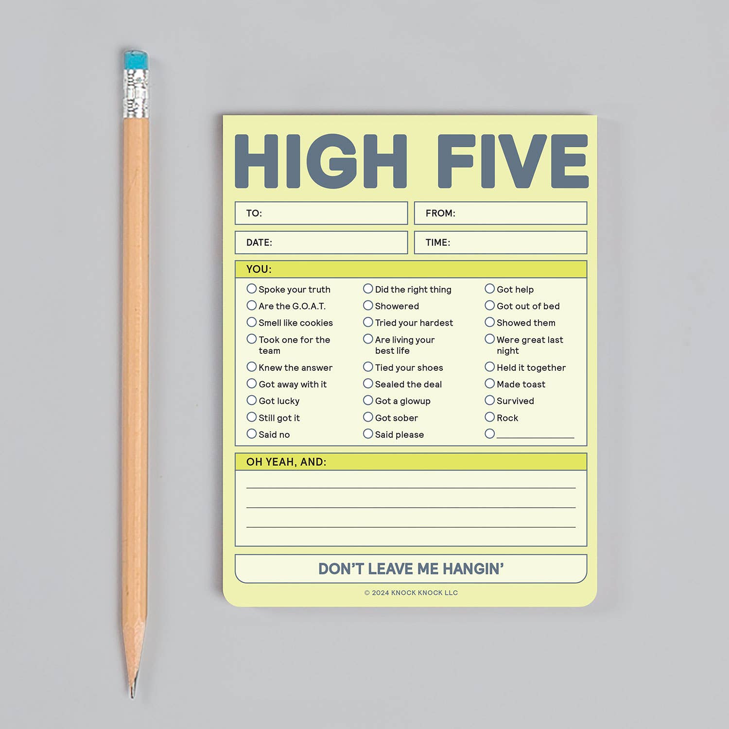 High Five Nifty Note Pad (Pastel Version)