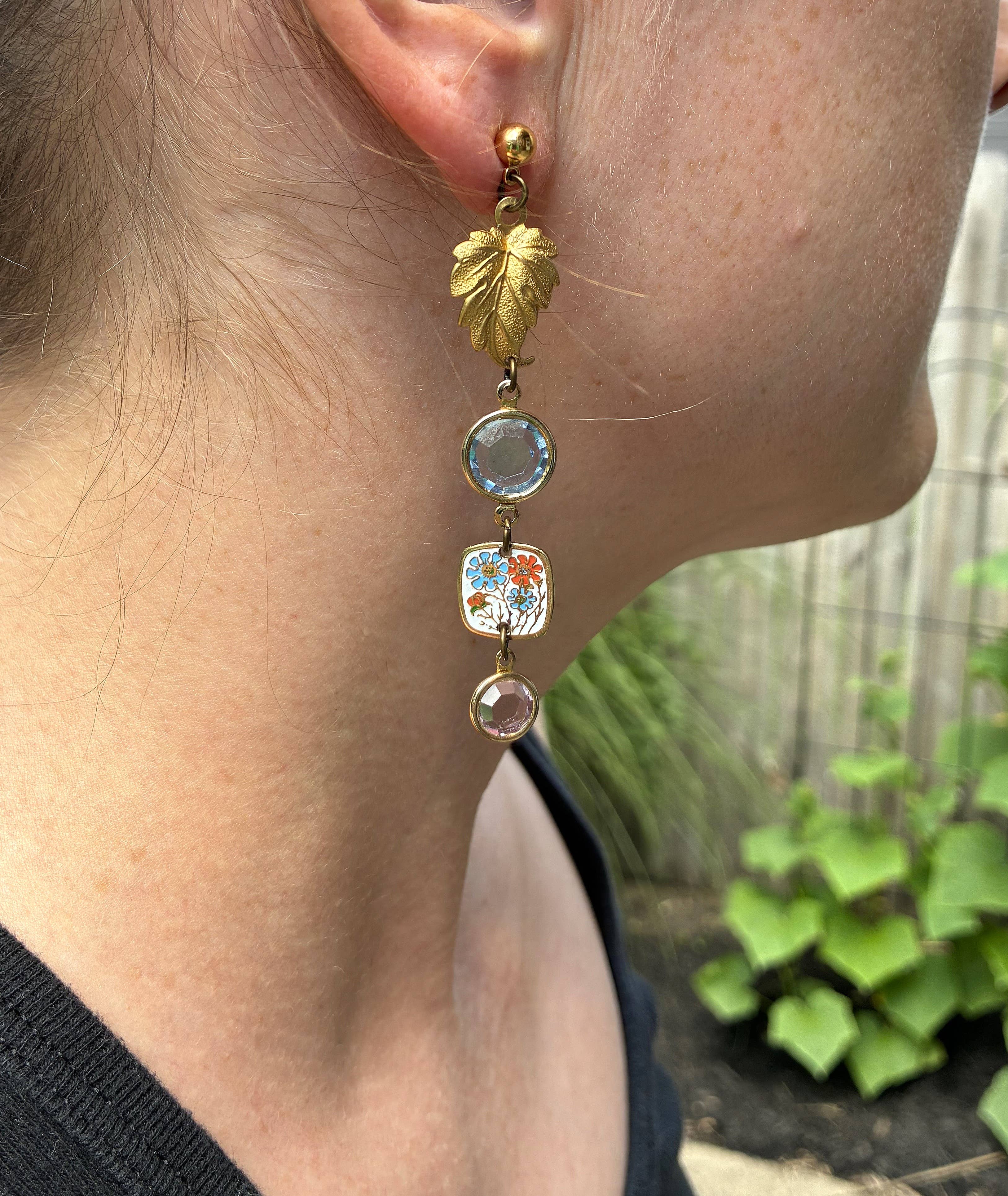 Nature Study Number 2 Vintage Charm Dangles