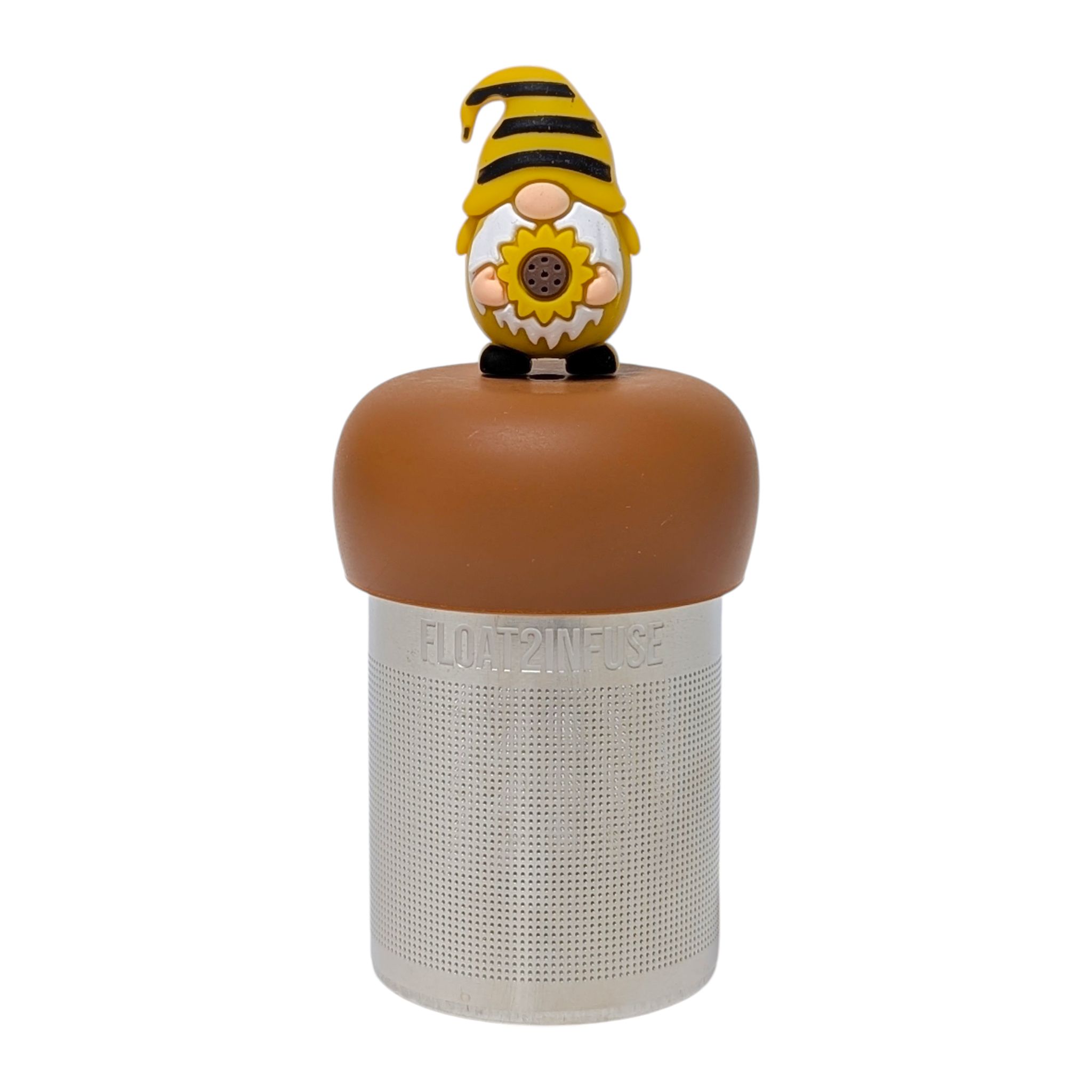 Sunflower Gnome | Floating Tea Infuser | Light Brown Base