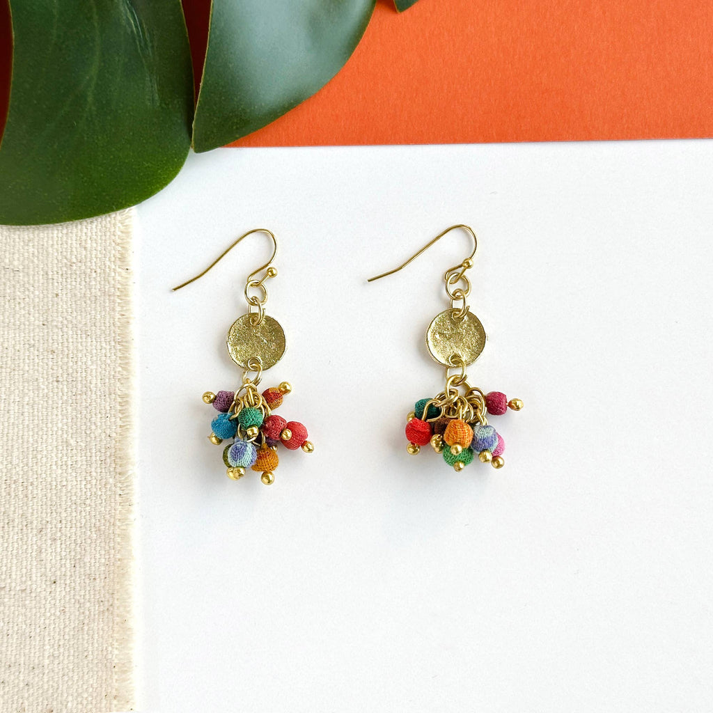 Kantha Milieu Charmed Cluster Earrings