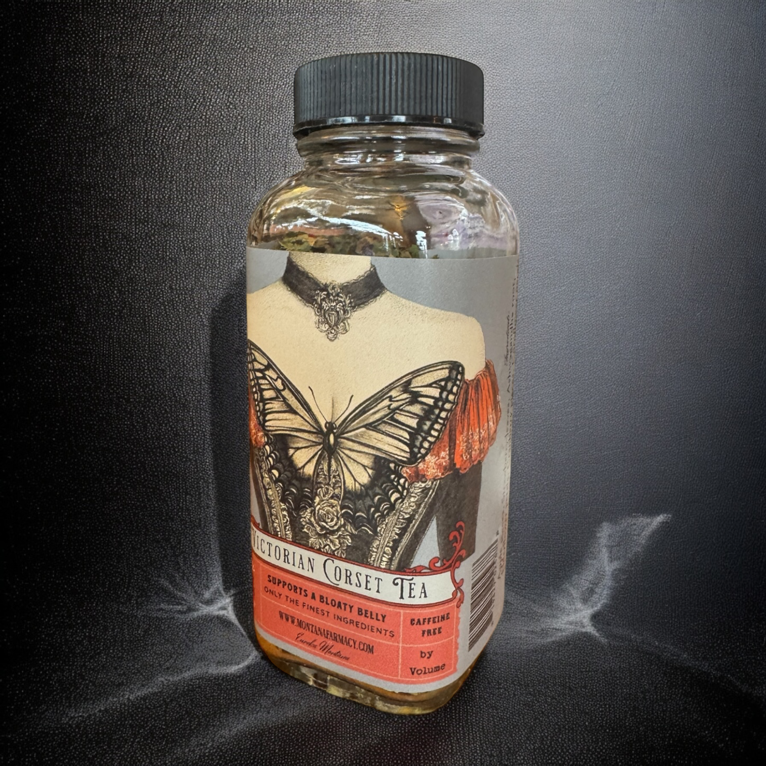 Vintage Victorian Corset Tea support a bloaty tummy Tea Jar