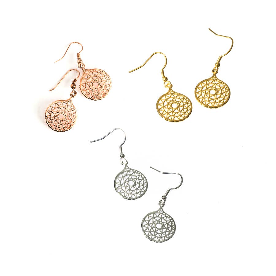 Aurora Earrings (Silver,14K, Rose) - Ethically Made