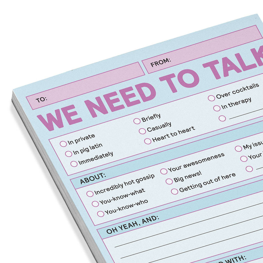 We Need to Talk Nifty Note Pad – Hello Sunshine