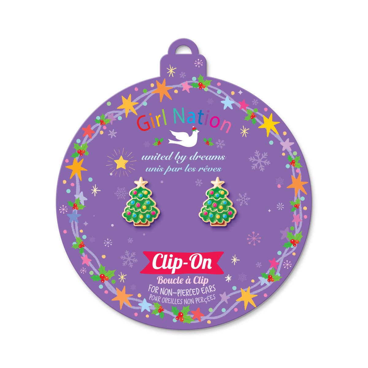 Christmas Tree Clip-on Earrings