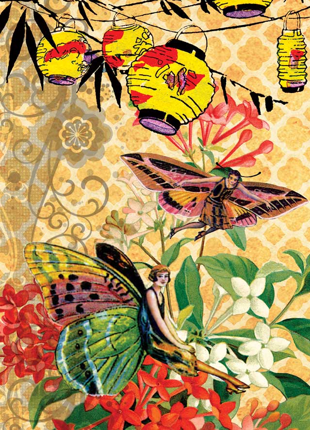 Butterfly Lanterns Greeting Card