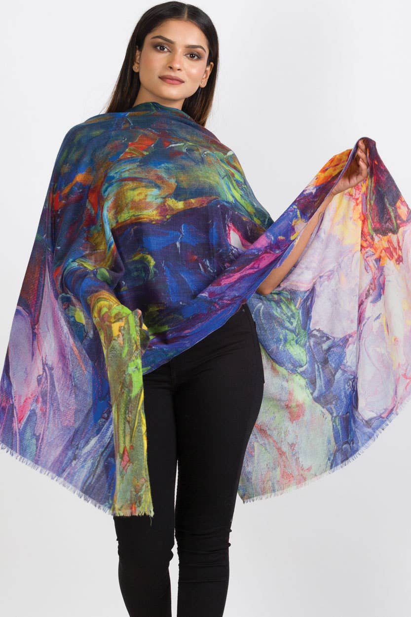 Leela Lotus Wool Shawl