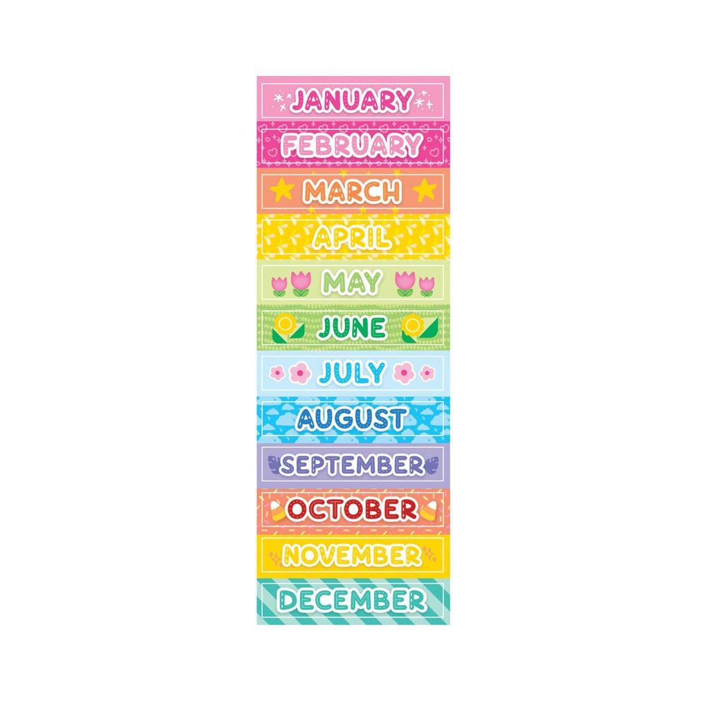 Months Of The Year Stickers - 2 Sheets