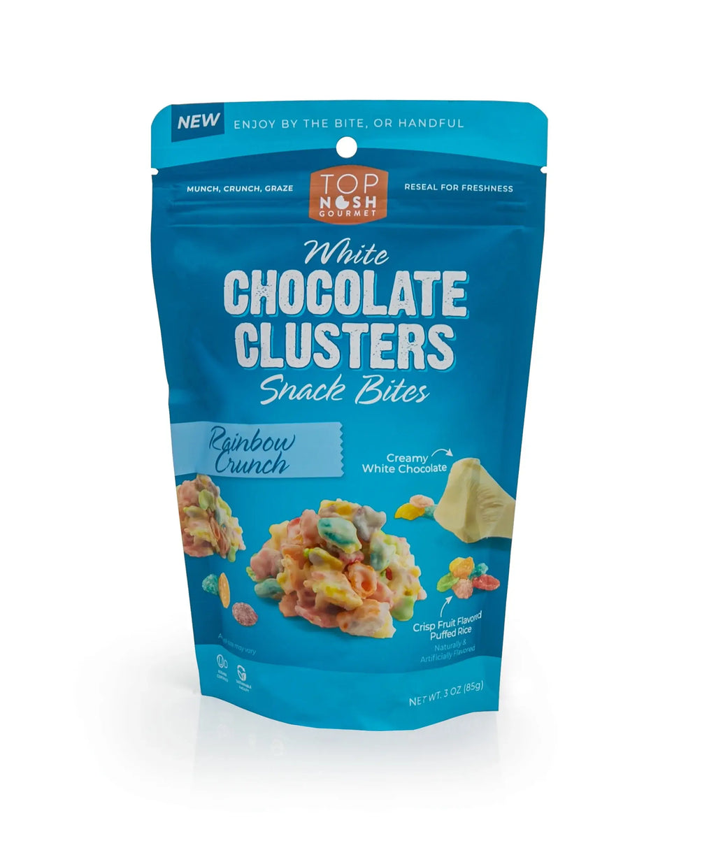 Rainbow Crunch White Chocolate Clusters Snack Bites