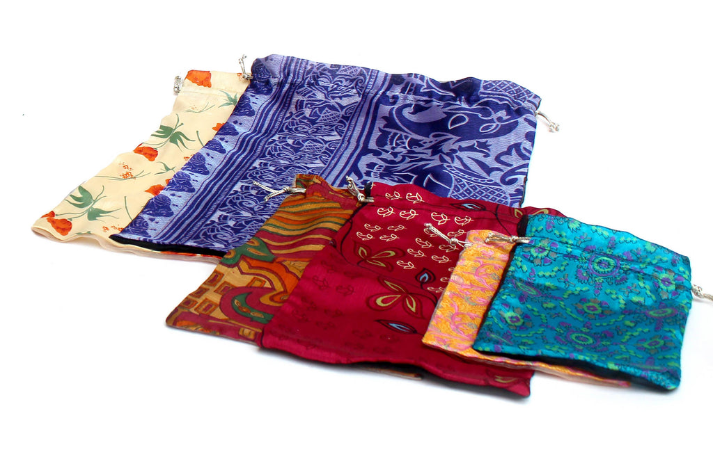 Upcycled Sari Gift Bags (3 Sizes)