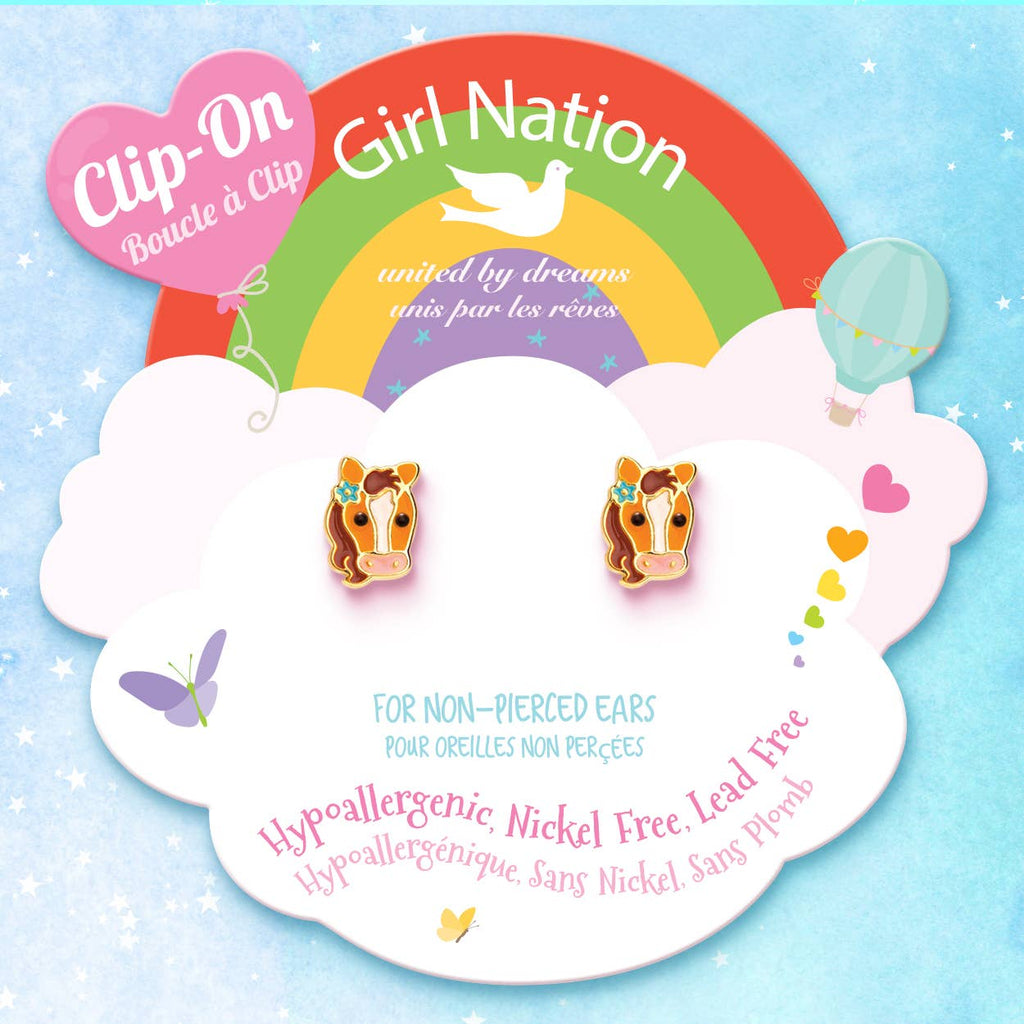 Pretty Pony Clip-on Earrings