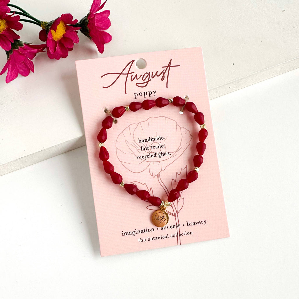 August • Birth Flower Bracelet
