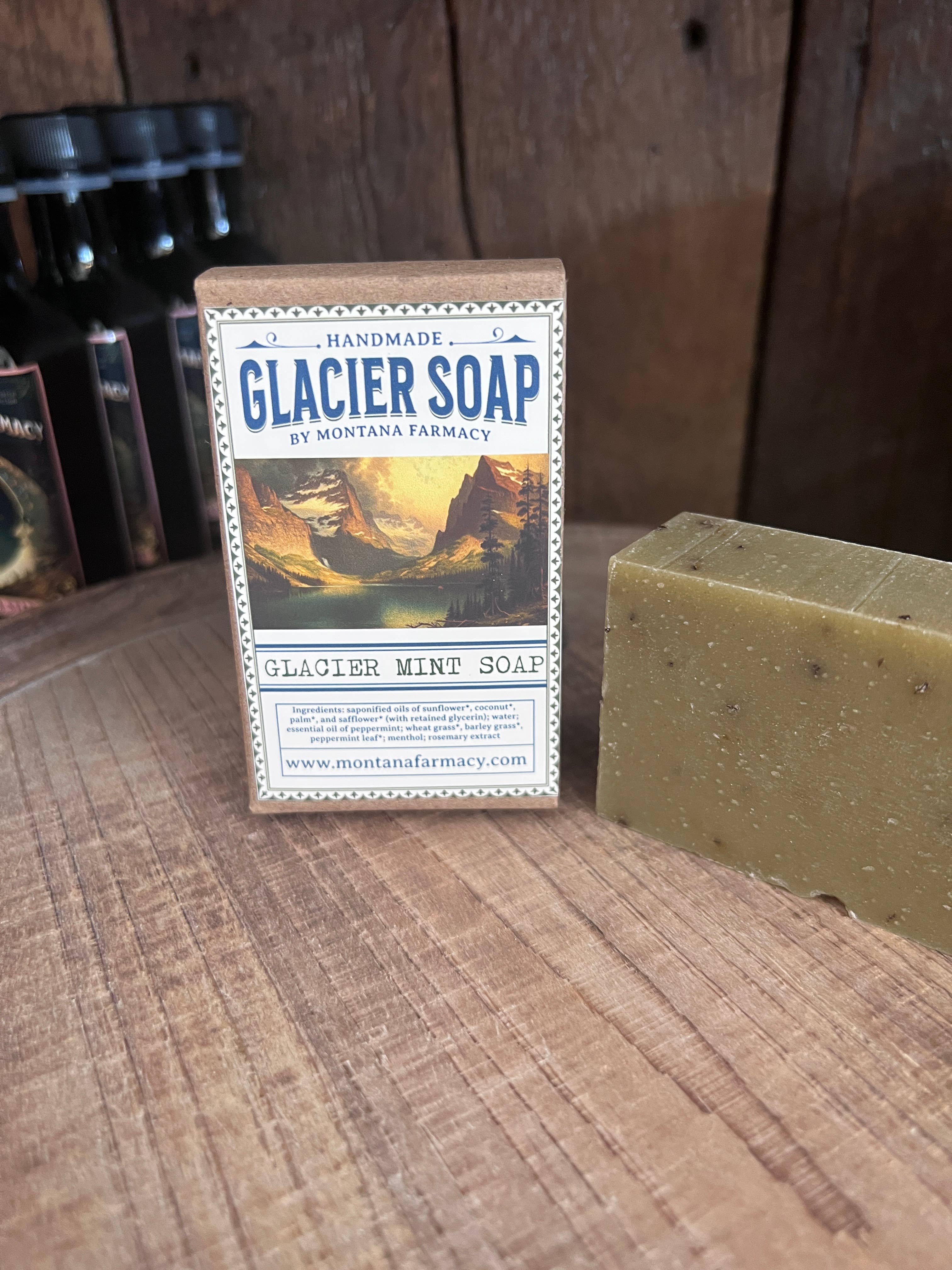 Glacier Natl Park Montana Fresh Mint Scent Handmade Soap