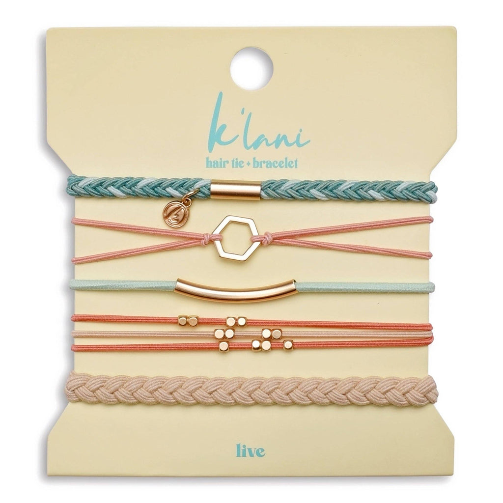 Live  Hair Tie Bracelets