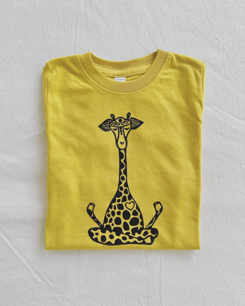 Lotus Giraffe Kids Tee Shirt, Kids Yoga Clothes