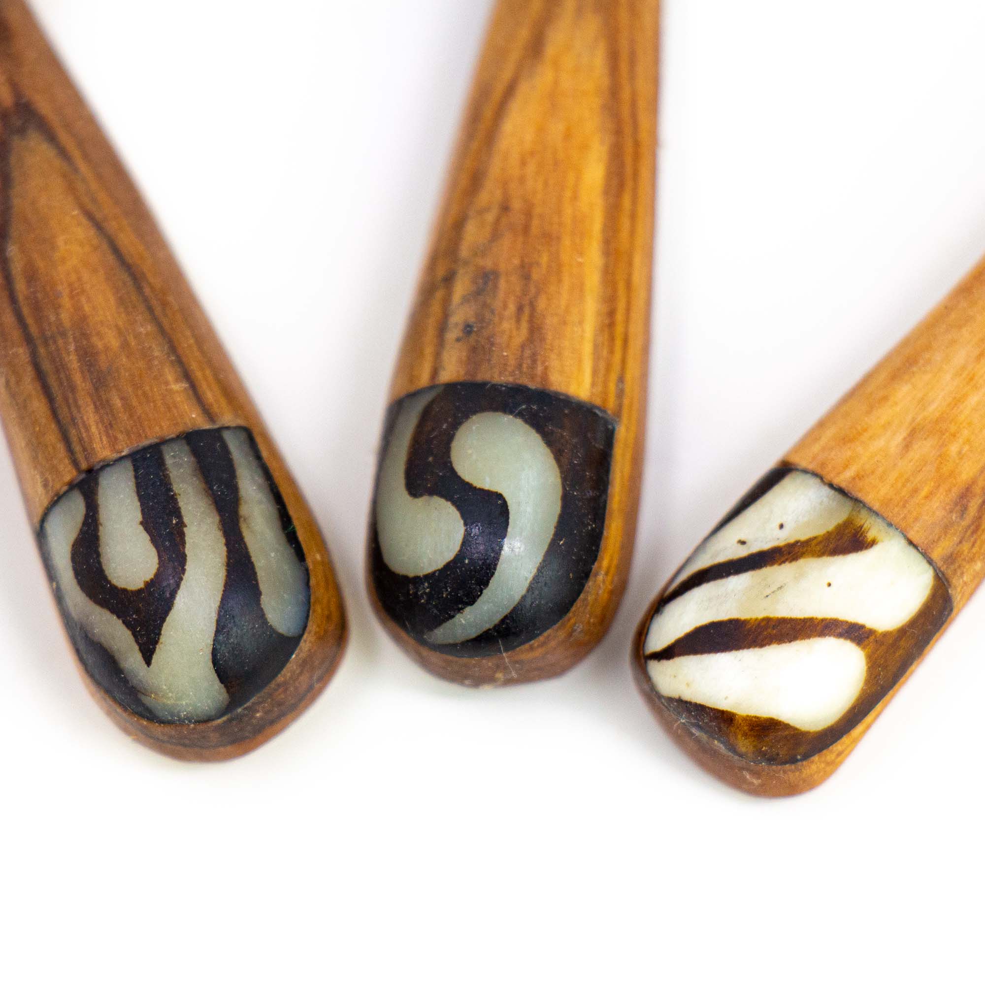 Teardrop Olive Wood Scoop, Set of 3
